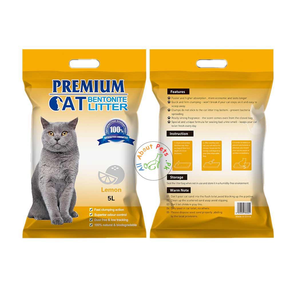 Premium Bentonite Cat Litter – Lemon Scented 99% Dust Free