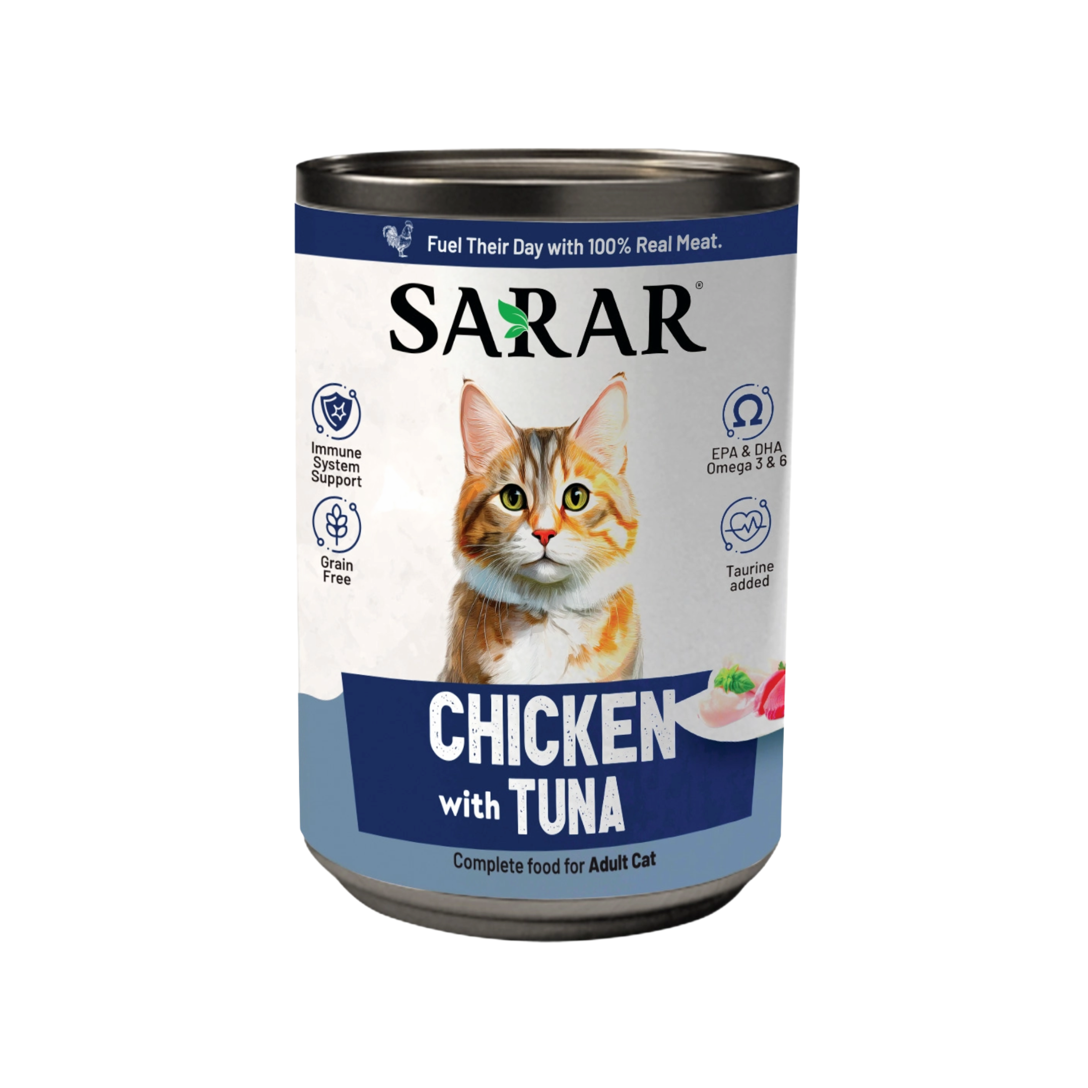 SARAR Chicken with Tuna Wet Cat Food 400g premium complete wet cat food