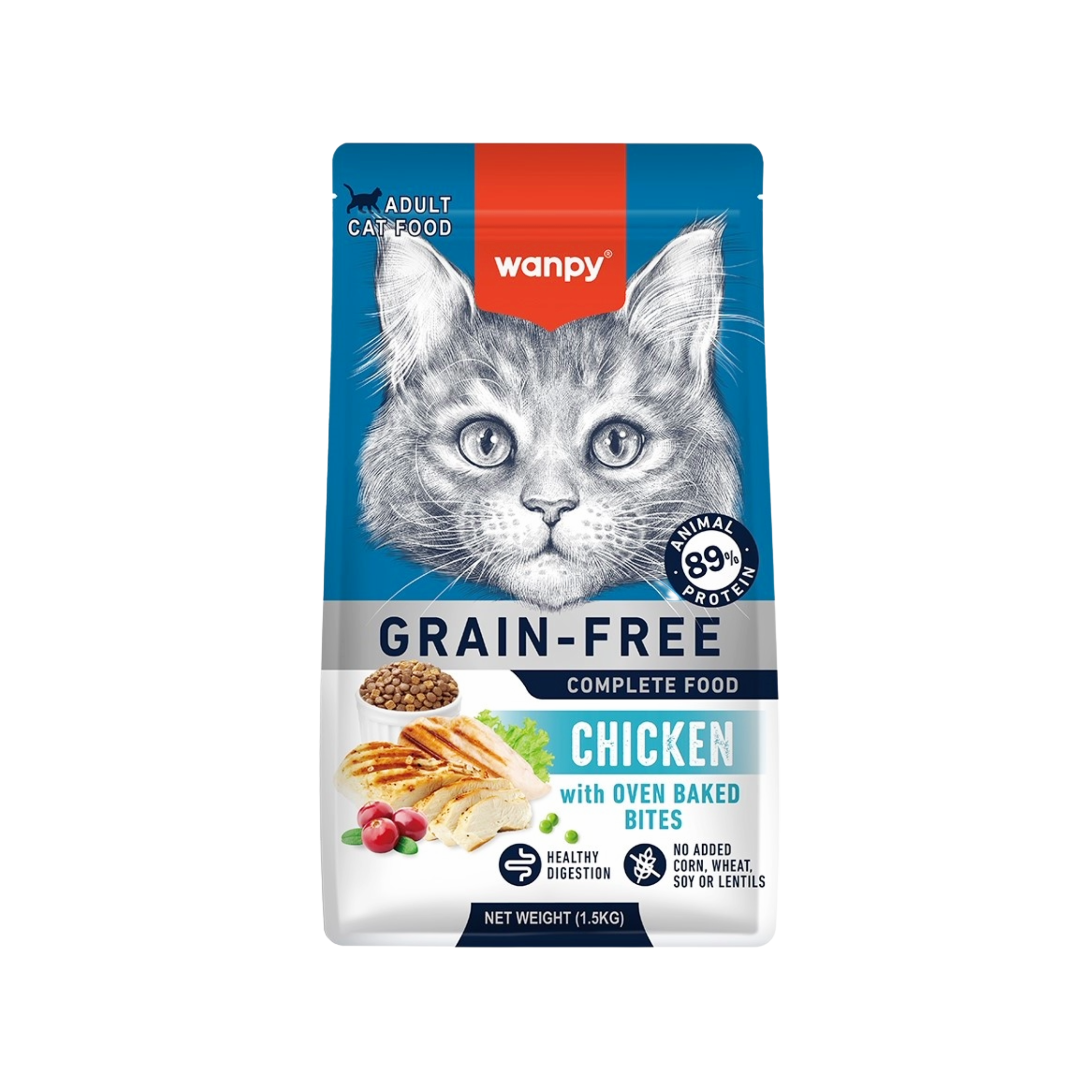 Wanpy Grain Free adult cat Food for Adult Cat 1.5kg