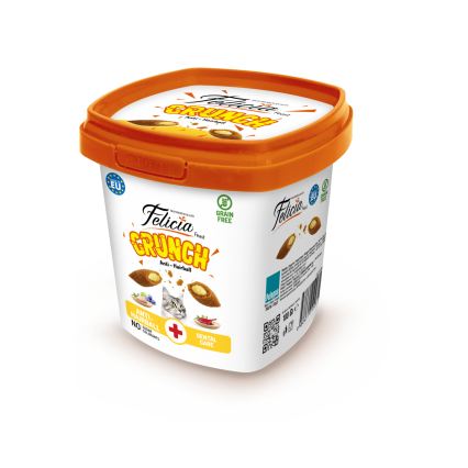 Felicia Hair Ball Cat Crunch Treat Chicken Blueberry and Milk 100g