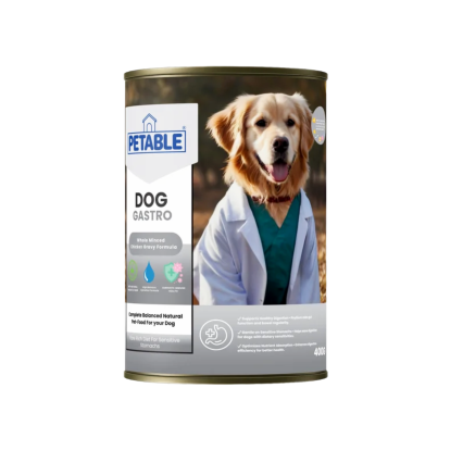 Petable Gastro Wet Dog Food 400g with chicken psyllium rice and vegetables