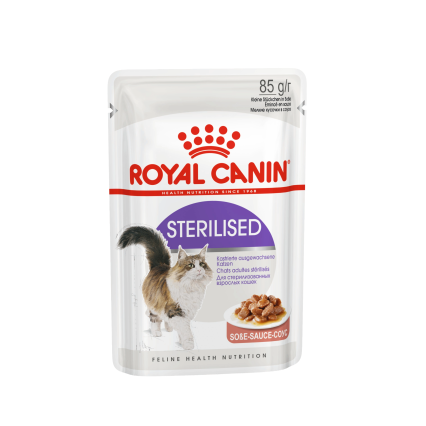 Royal Canin Sterilised in Gravy wet cat food for neutered adult cats 85g